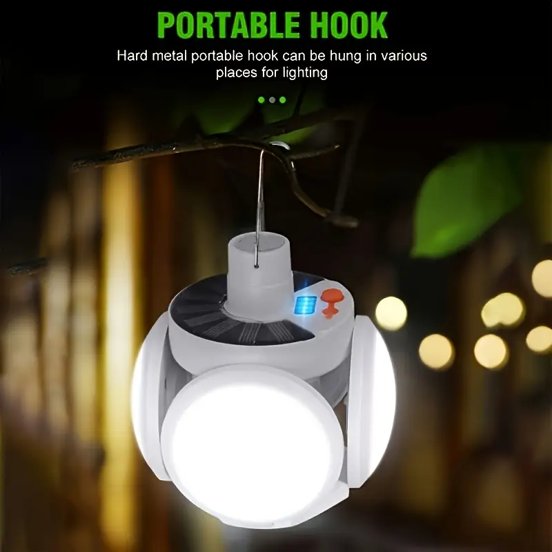 Solar Emergency Charger - 1 luz solar plegable con carga