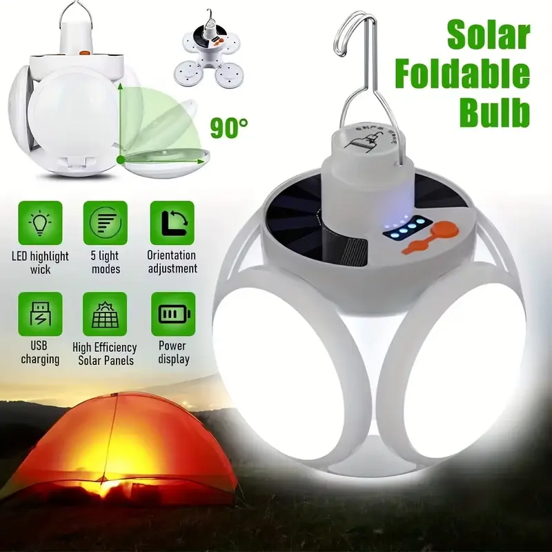 1 luz solar plegable con carga - Solar Emergency Charger reseña y precio