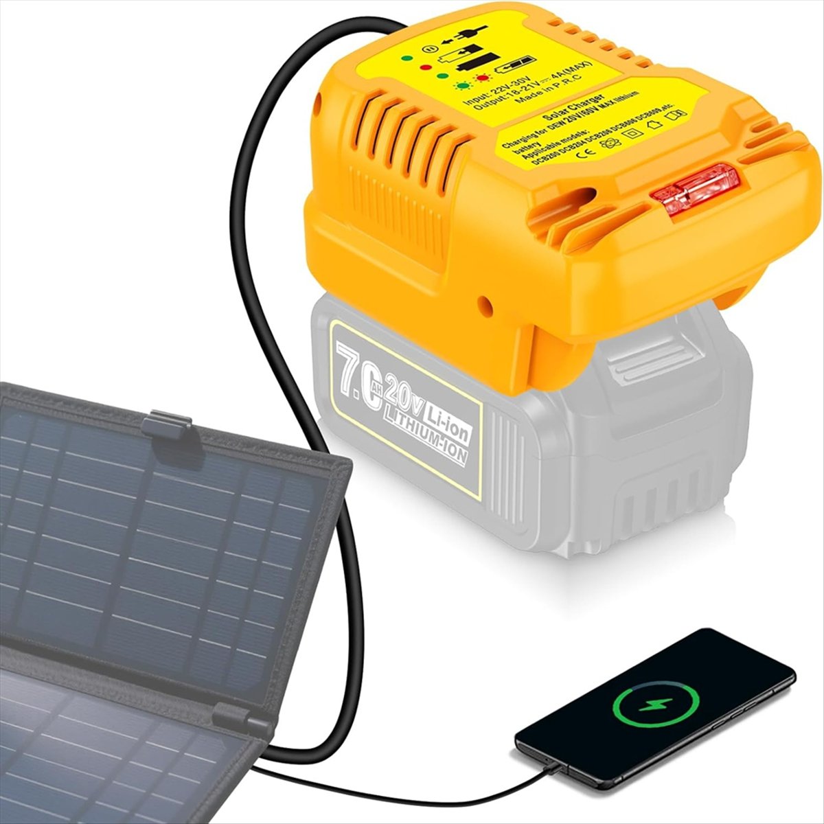 Adaptador de cargador solar pa - Solar Emergency Charger reseña y precio